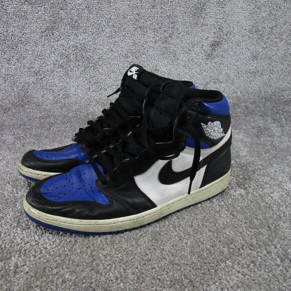 Jordan 1 Retro High Royal Toe Mens Size 14 Blue Black 555088-041 *Beaters main image 5